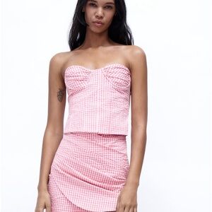 Zara Pink Gingham Matching Set